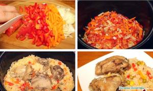 Курица с рисом в мультиварке: рецепт пошаговый Рис с мясом курицы в мультиварке